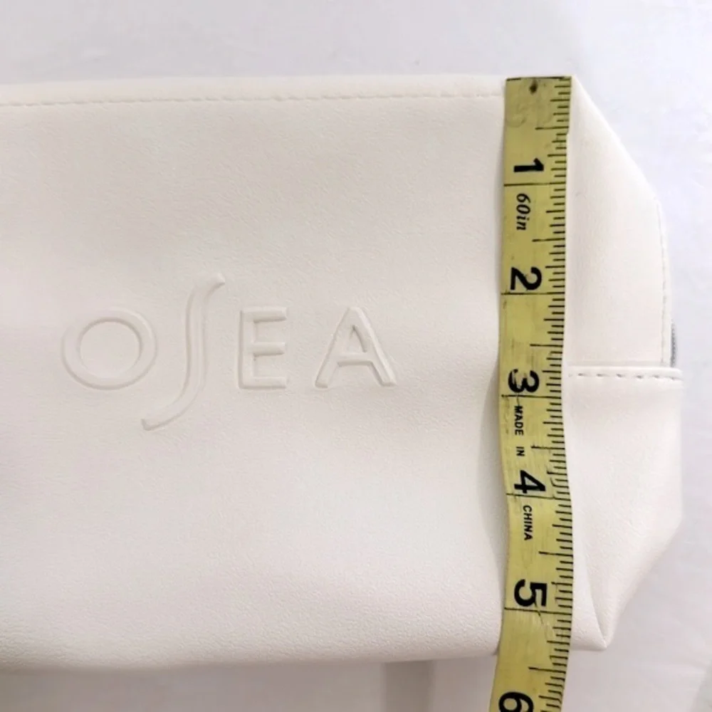 NEW White OSEA Vegan white cosmetic makeup travel toiletries bag